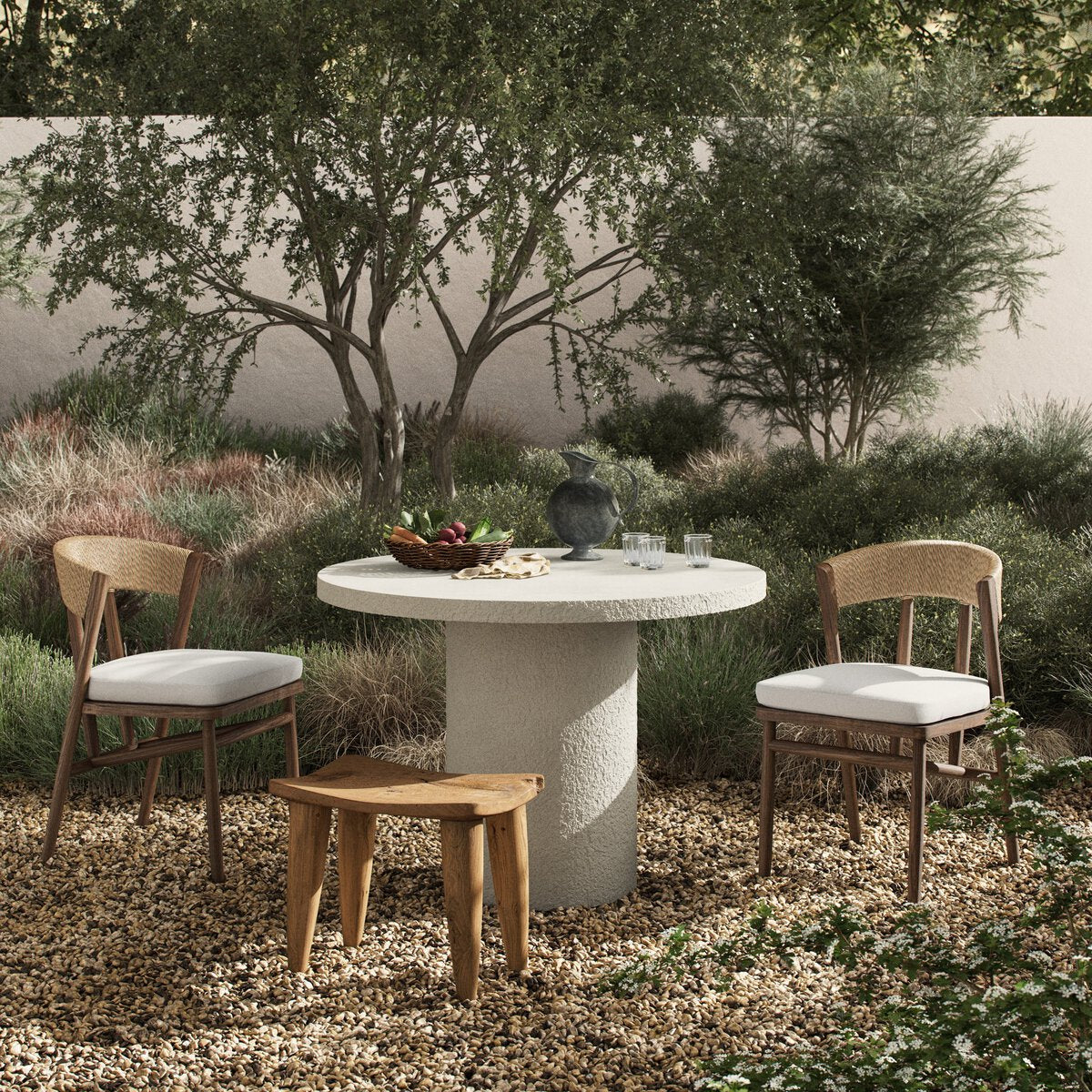 Otero Round Outdoor Dining Table-60"