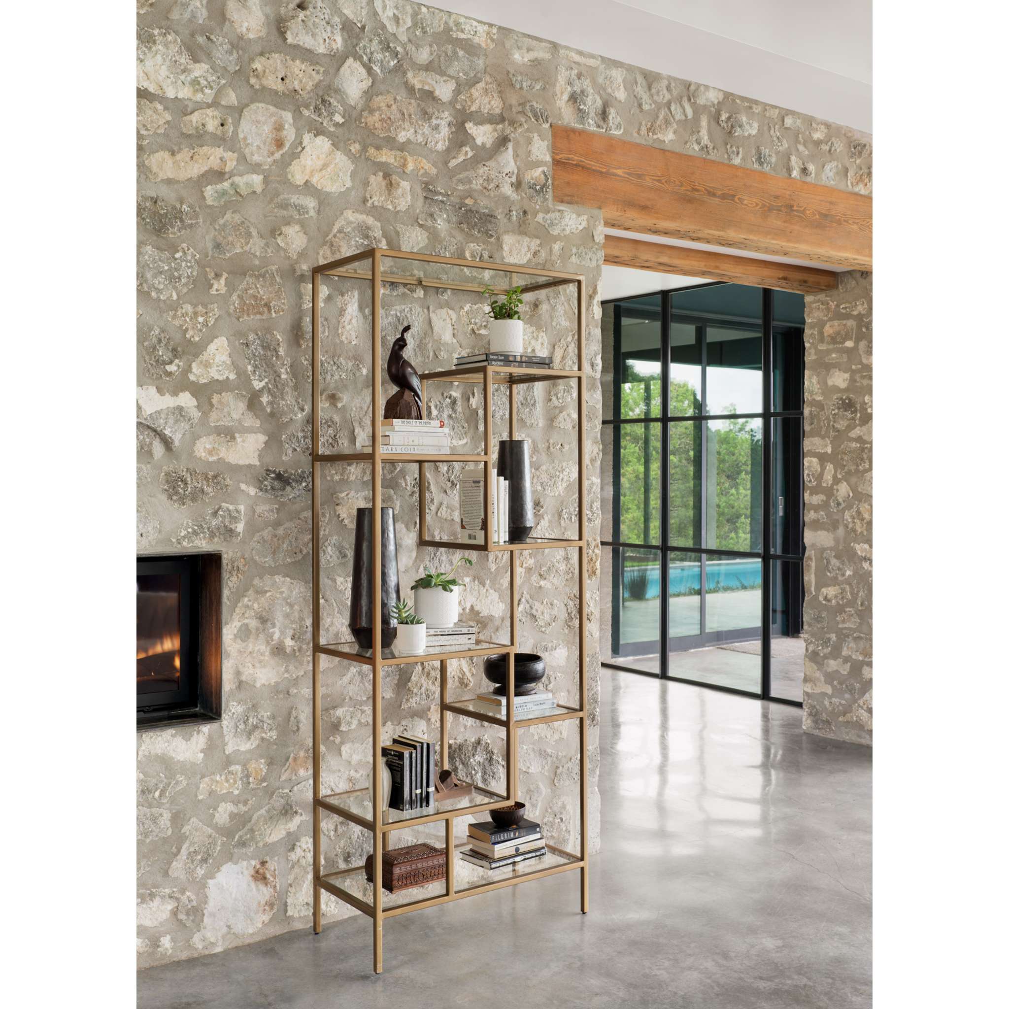 Helena Brass Bookshelf
