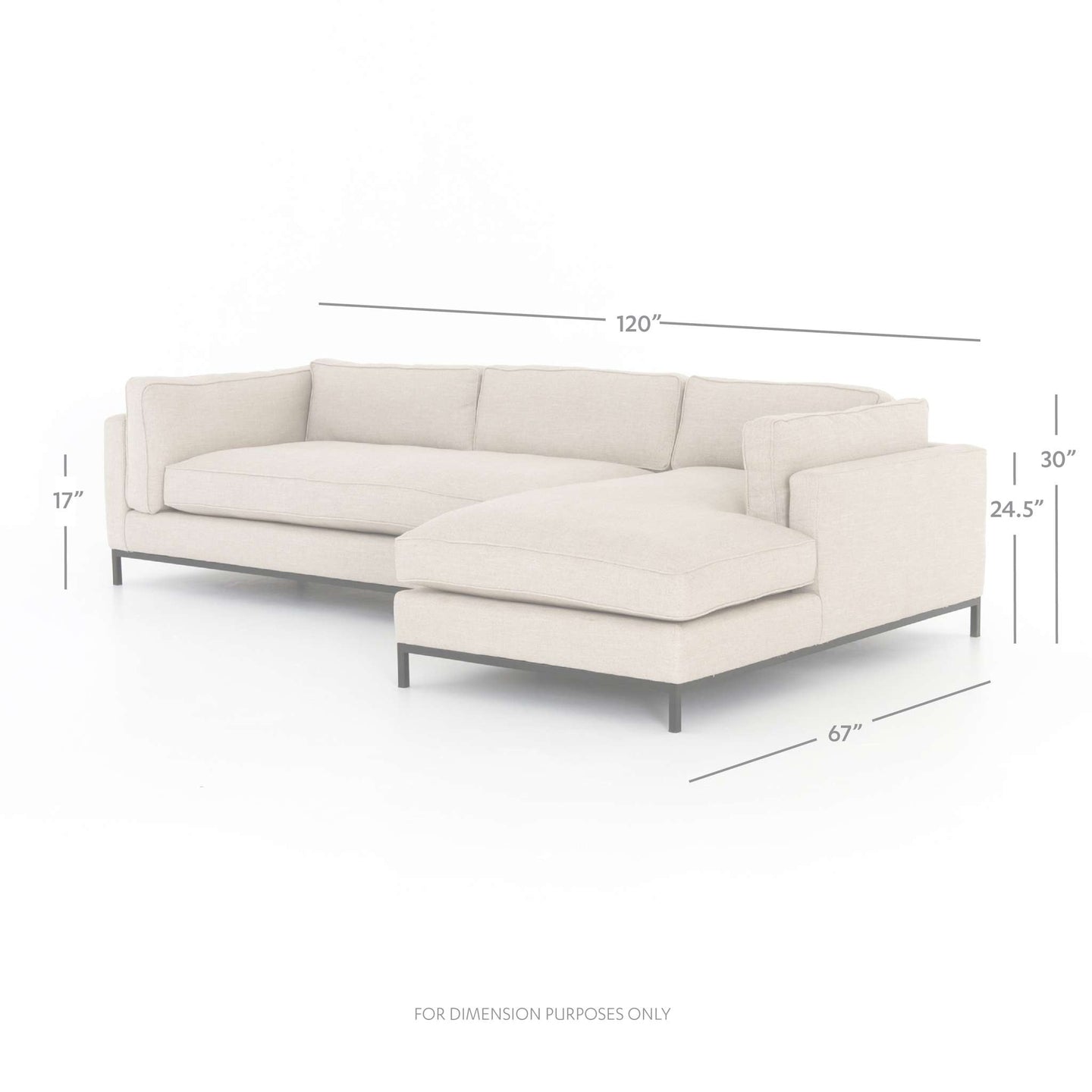 Grammercy 2 Pc Sectional W/ Raf Chaise