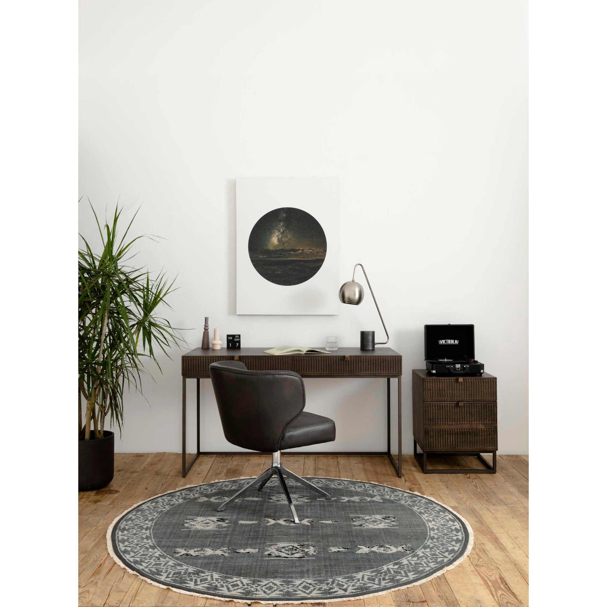 Carved Vintage Brown