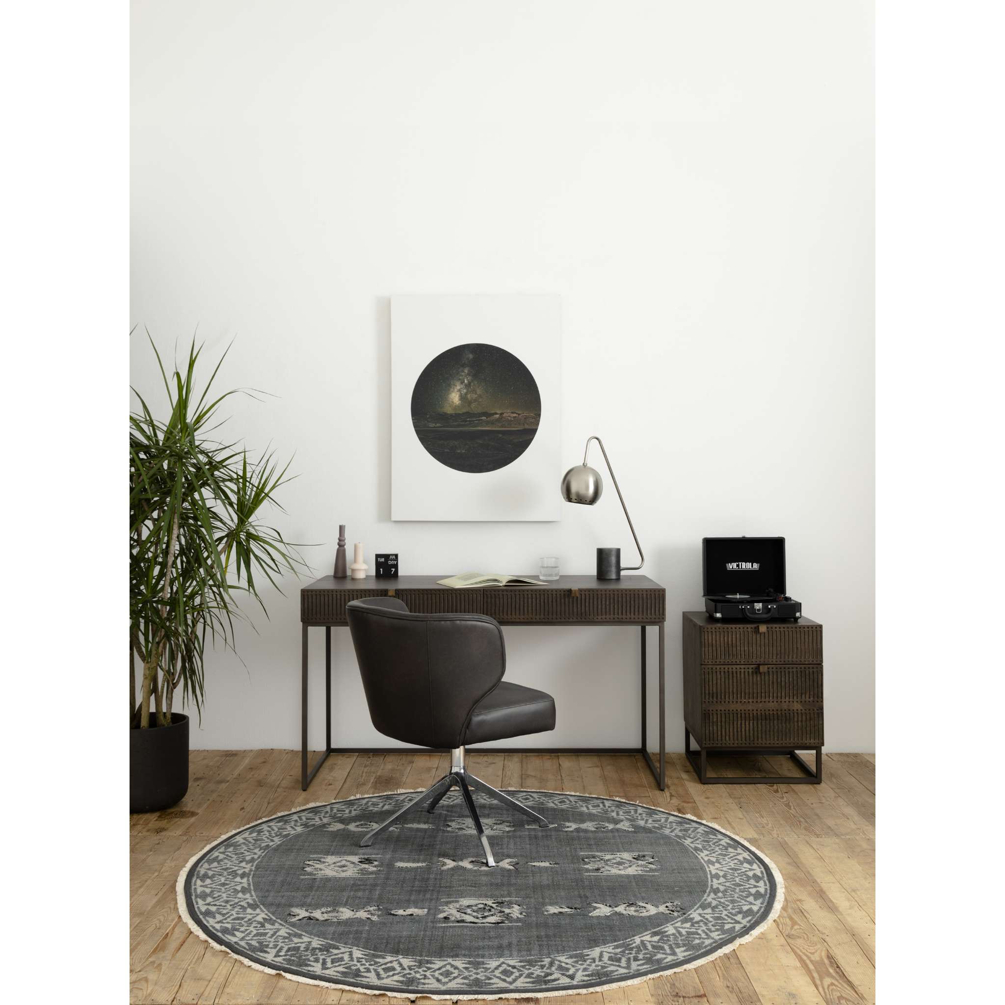 Carved Vintage Brown