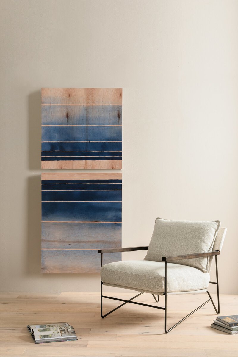 Deep End Diptych by Jess Engle Wood Box