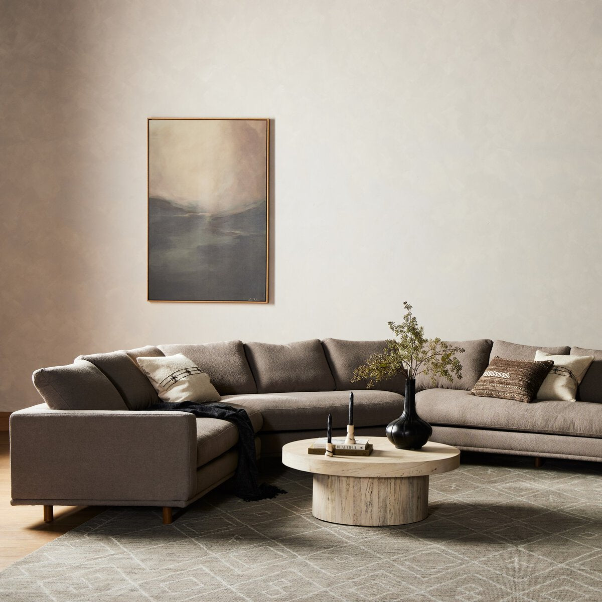 Dom 3 Pc Sectional-Large Wedge