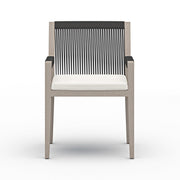 Sherwood Outdoor Dining Armchair, Weathered Grey