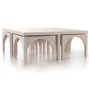 Amara Coffee Tbl W/Nesting Arch Stls