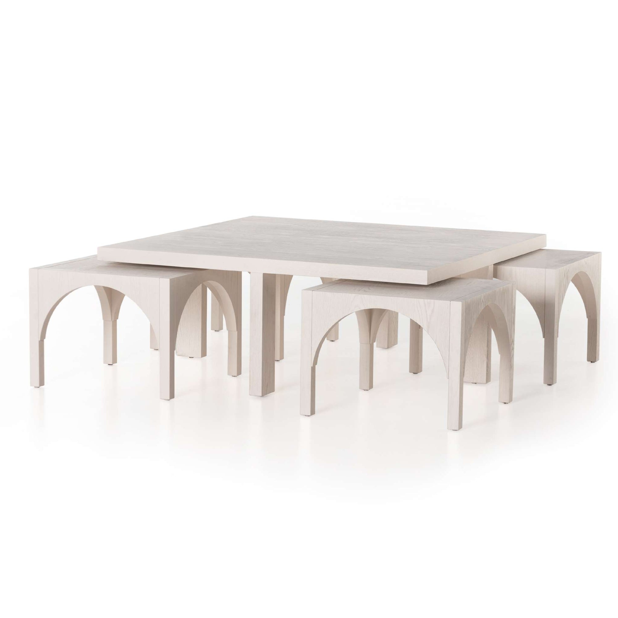 Amara Coffee Tbl W/Nesting Arch Stls