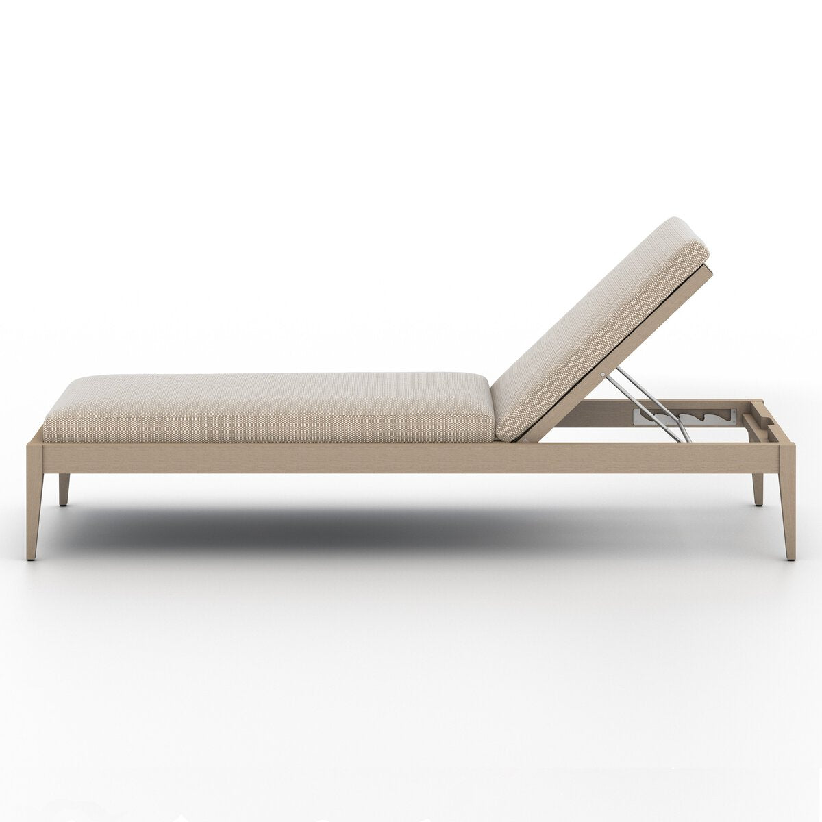 Sherwood Outdoor Chaise, Washed Brown