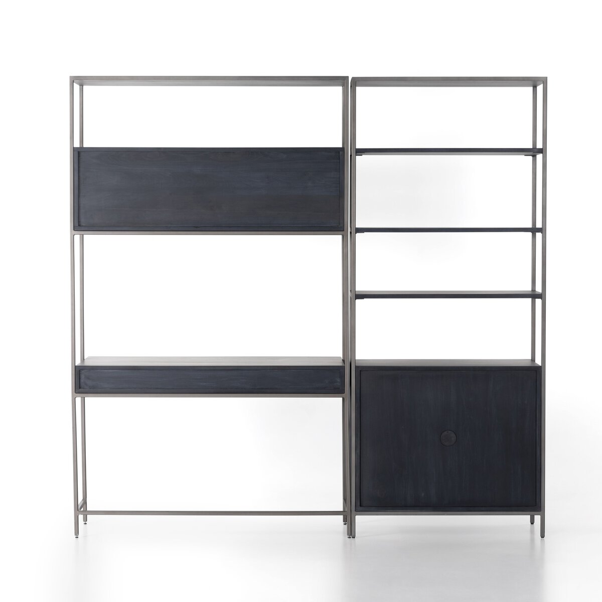 Trey Modular Wall Desk With 1 Bookcase