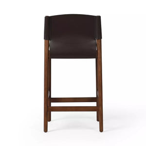 Lulu Stool-Espresso Leather Blend-Counter