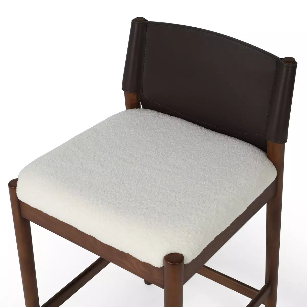 Lulu Stool-Espresso Leather Blend-Counter