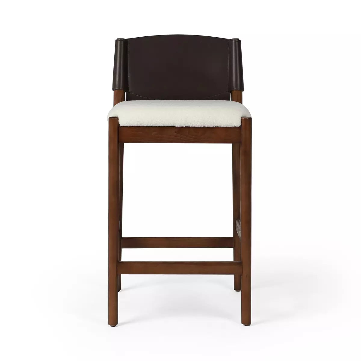 Lulu Stool-Espresso Leather Blend-Counter