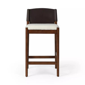 Lulu Stool-Espresso Leather Blend-Counter