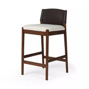 Lulu Stool-Espresso Leather Blend-Counter