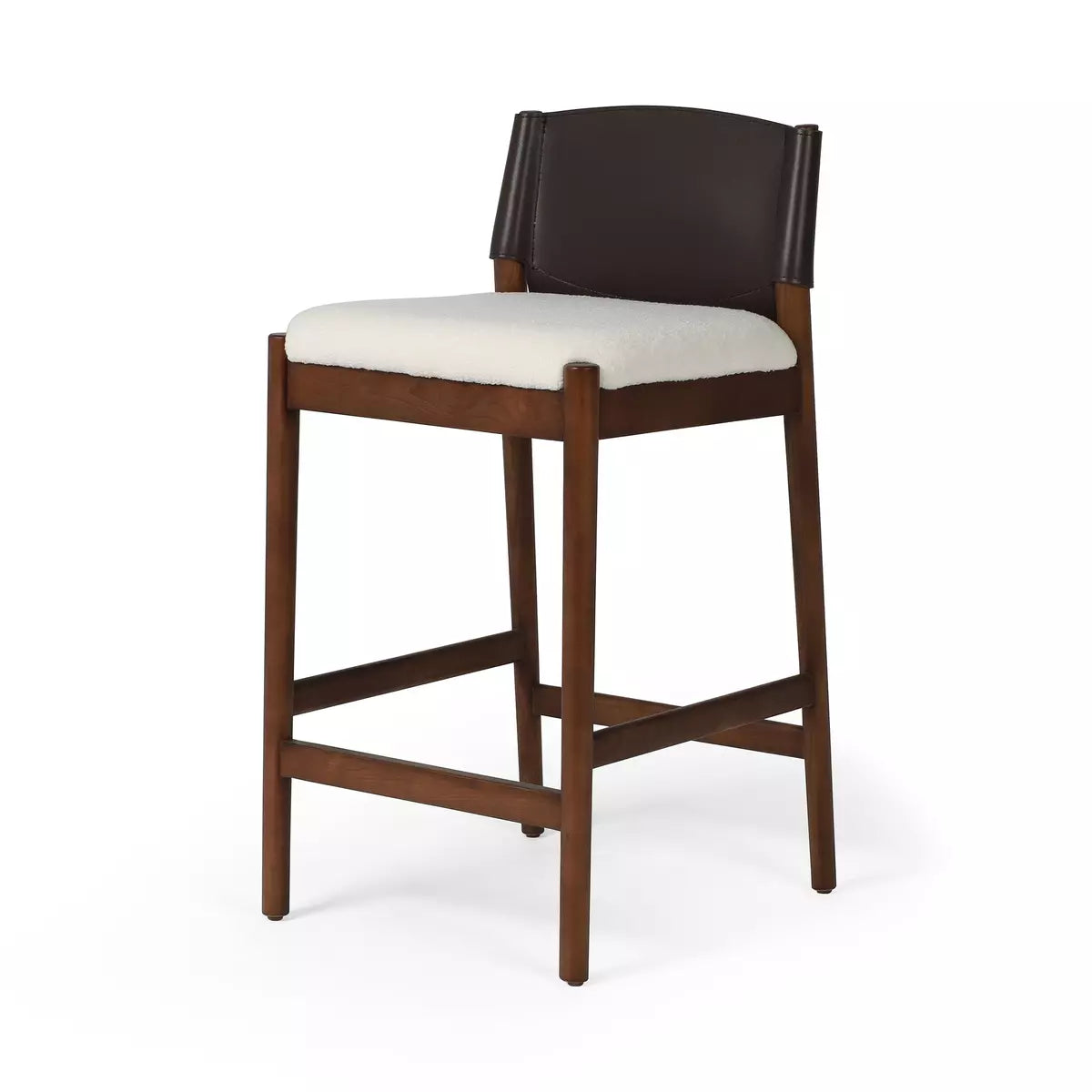Lulu Stool-Espresso Leather Blend-Counter