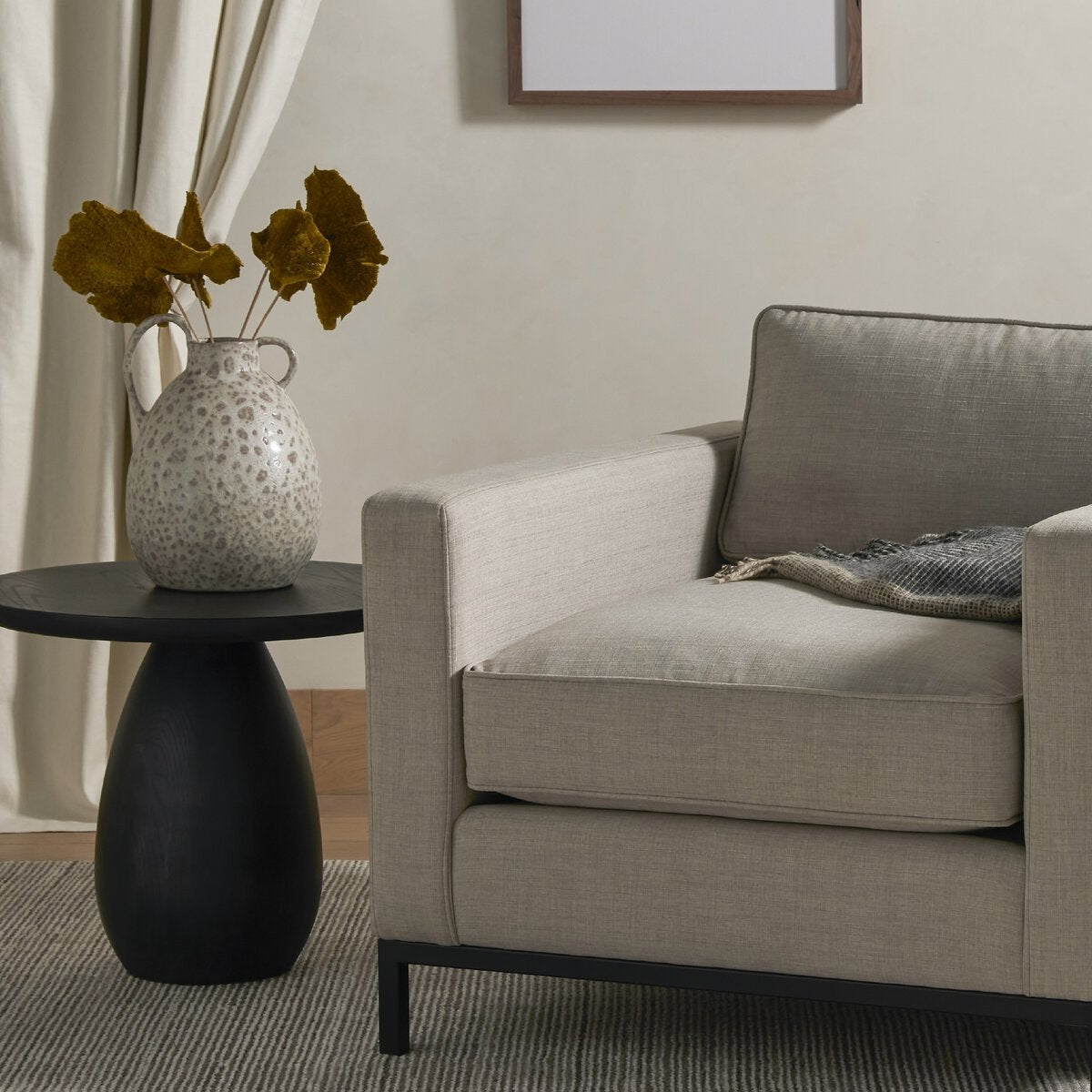 Merla Wood End Table-Tall