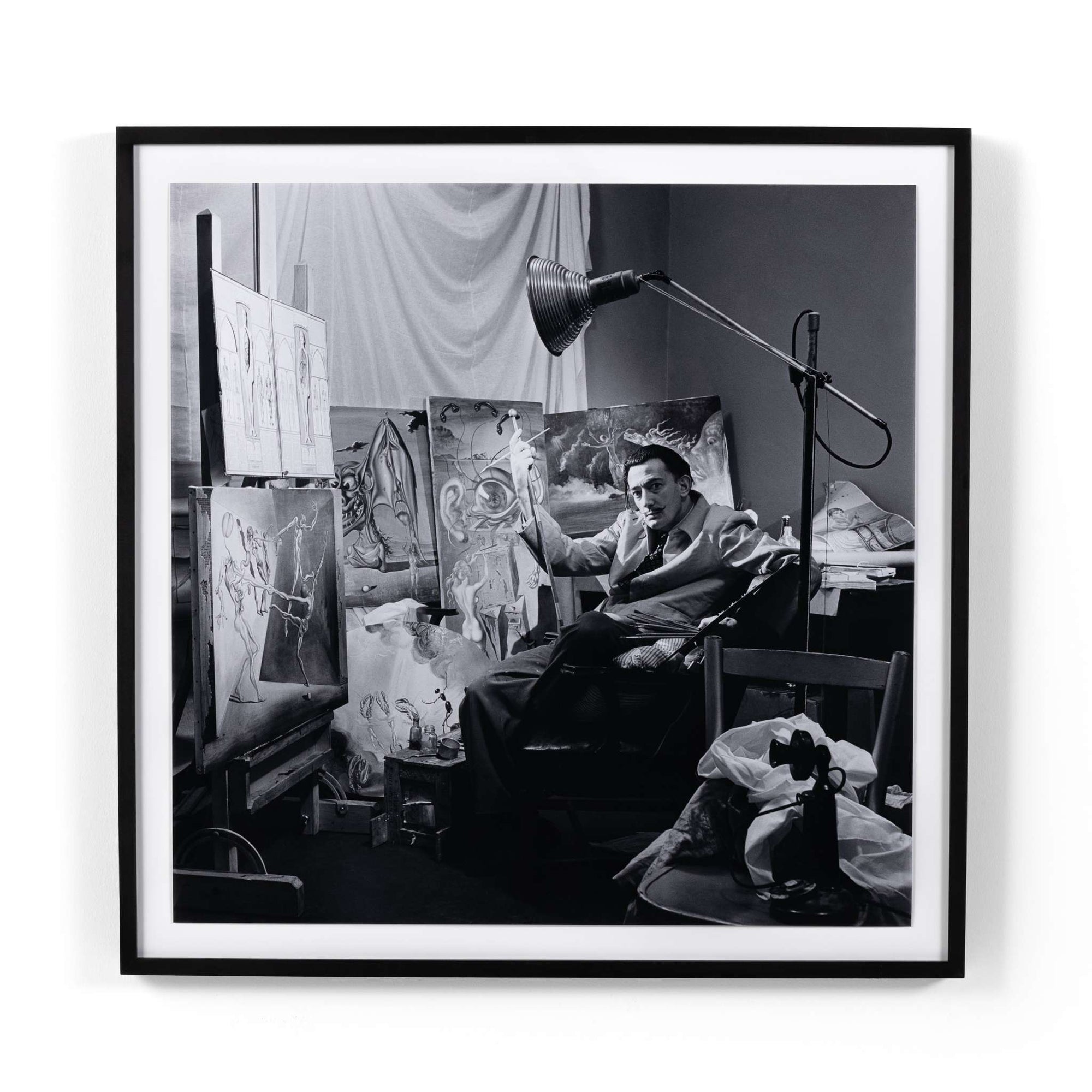 Salvador Dali In Studio I By Getty Image