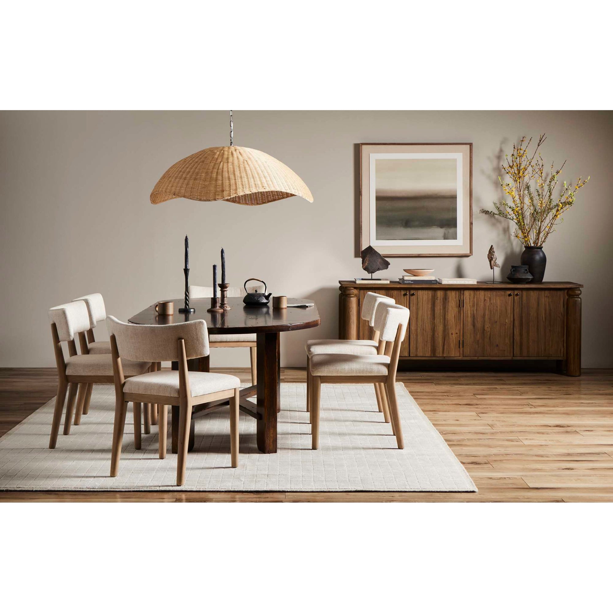 Overscale Woven Rattan Pendant