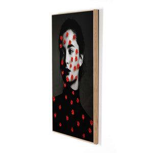 Female Portrait & Red Flowers By Getty