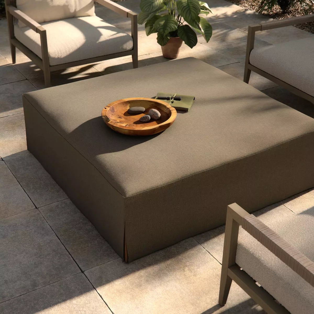 Laskin Outdoor Ottoman