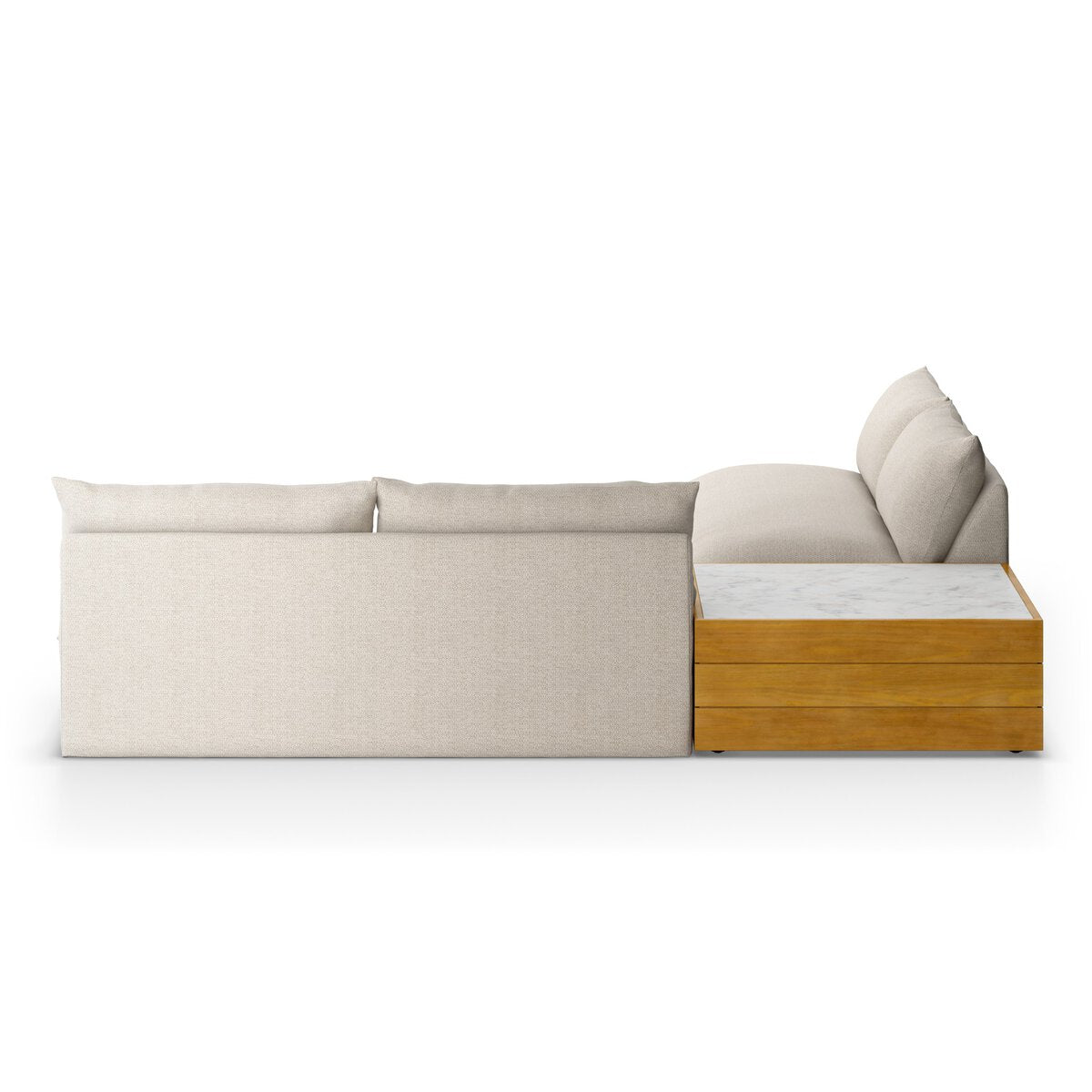 Grant Outdoor 2-Piece Sectional W/ Coffee Table