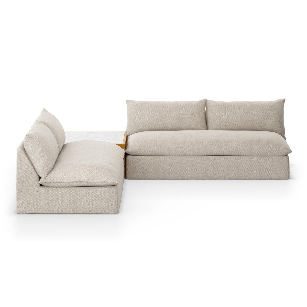 Grant Outdoor 2-Piece Sectional W/ Coffee Table