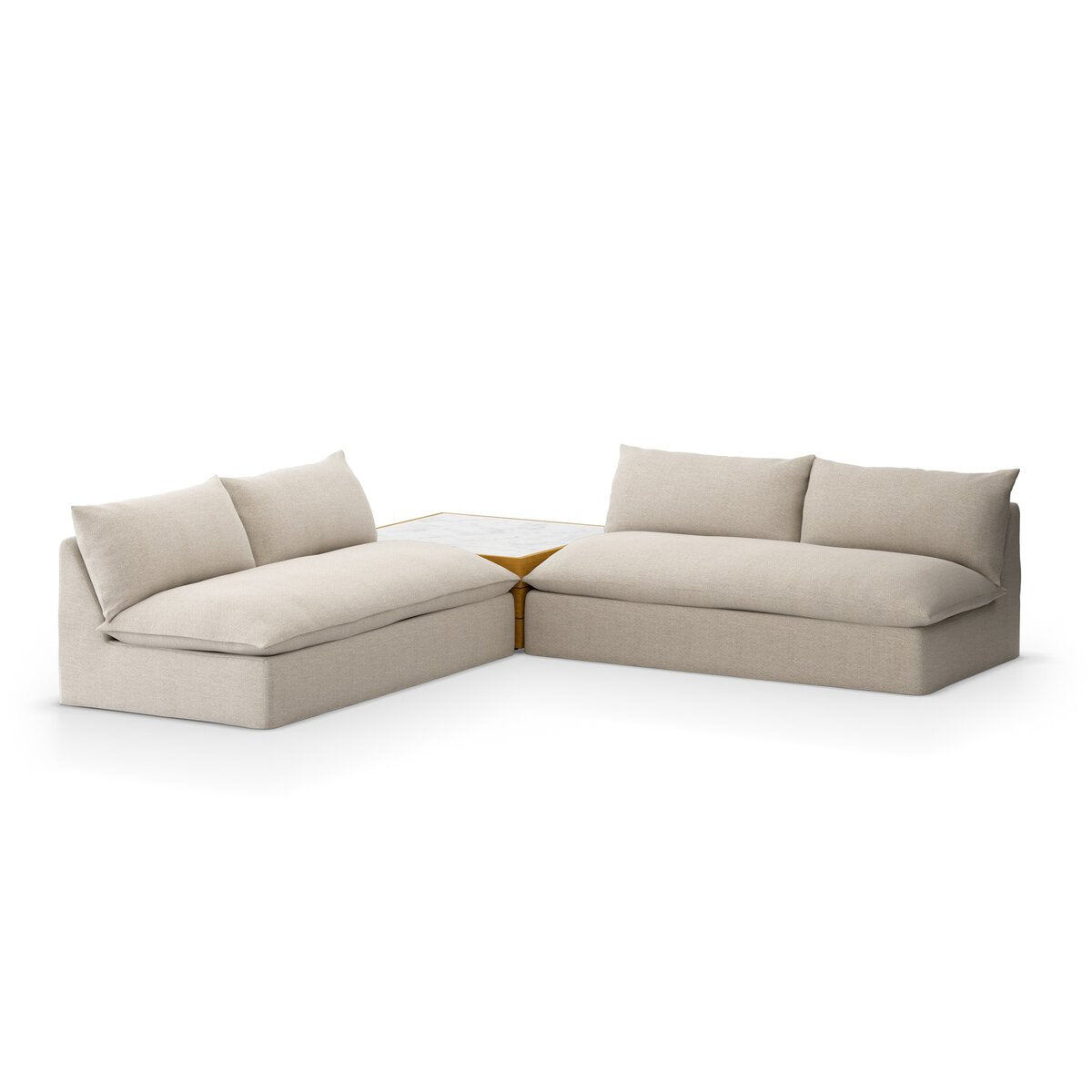 Grant Outdoor 2-Piece Sectional W/ Coffee Table