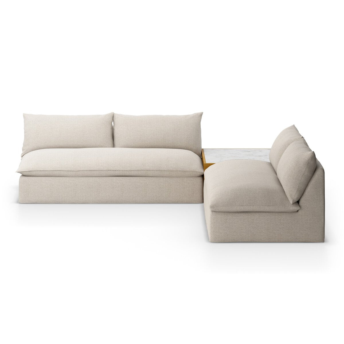 Grant Outdoor 2-Piece Sectional W/ Coffee Table