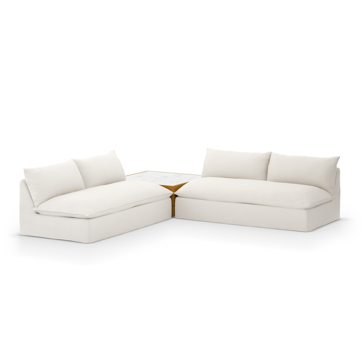 Grant Outdoor 2-Piece Sectional W/ Coffee Table