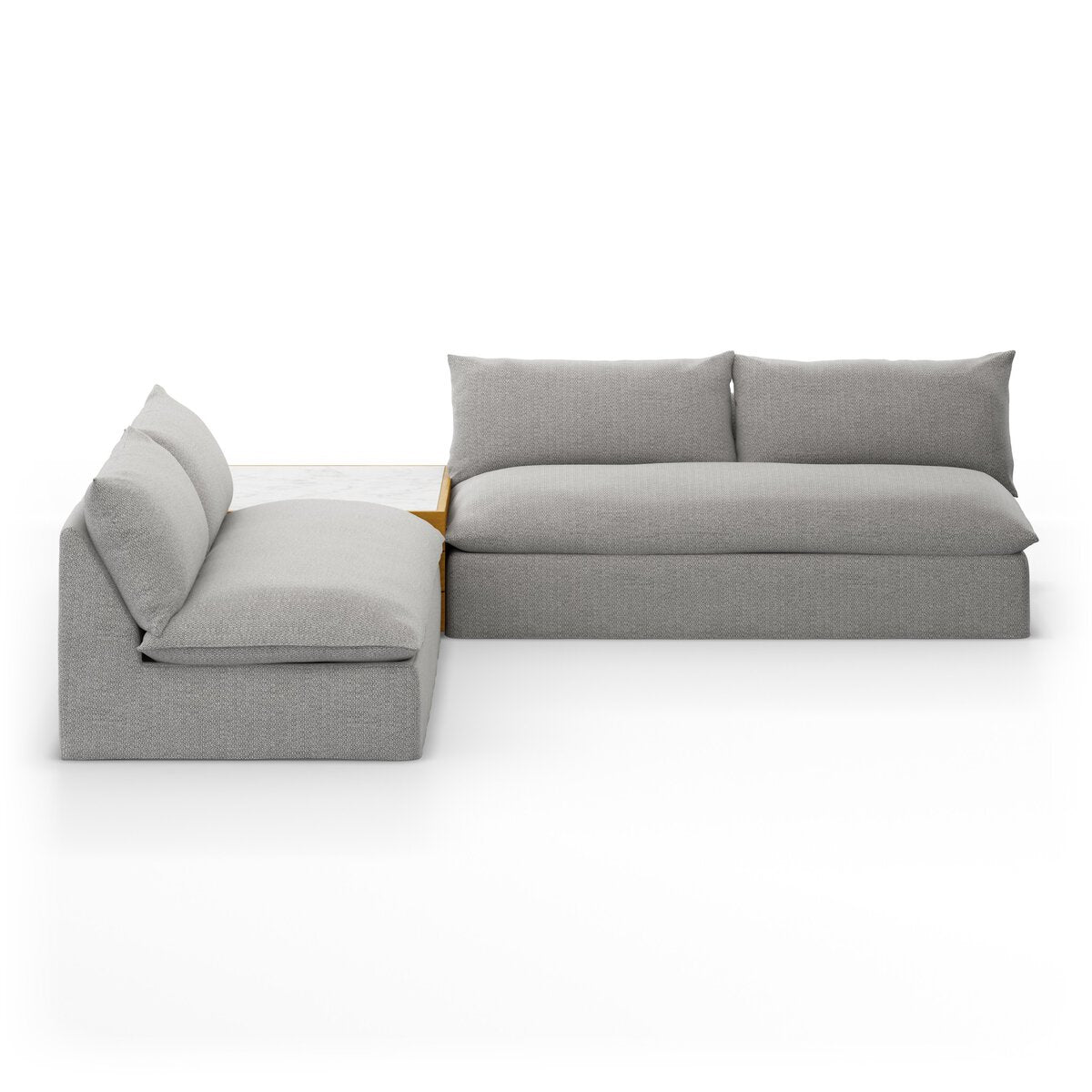 Grant Outdoor 2-Piece Sectional W/ Coffee Table