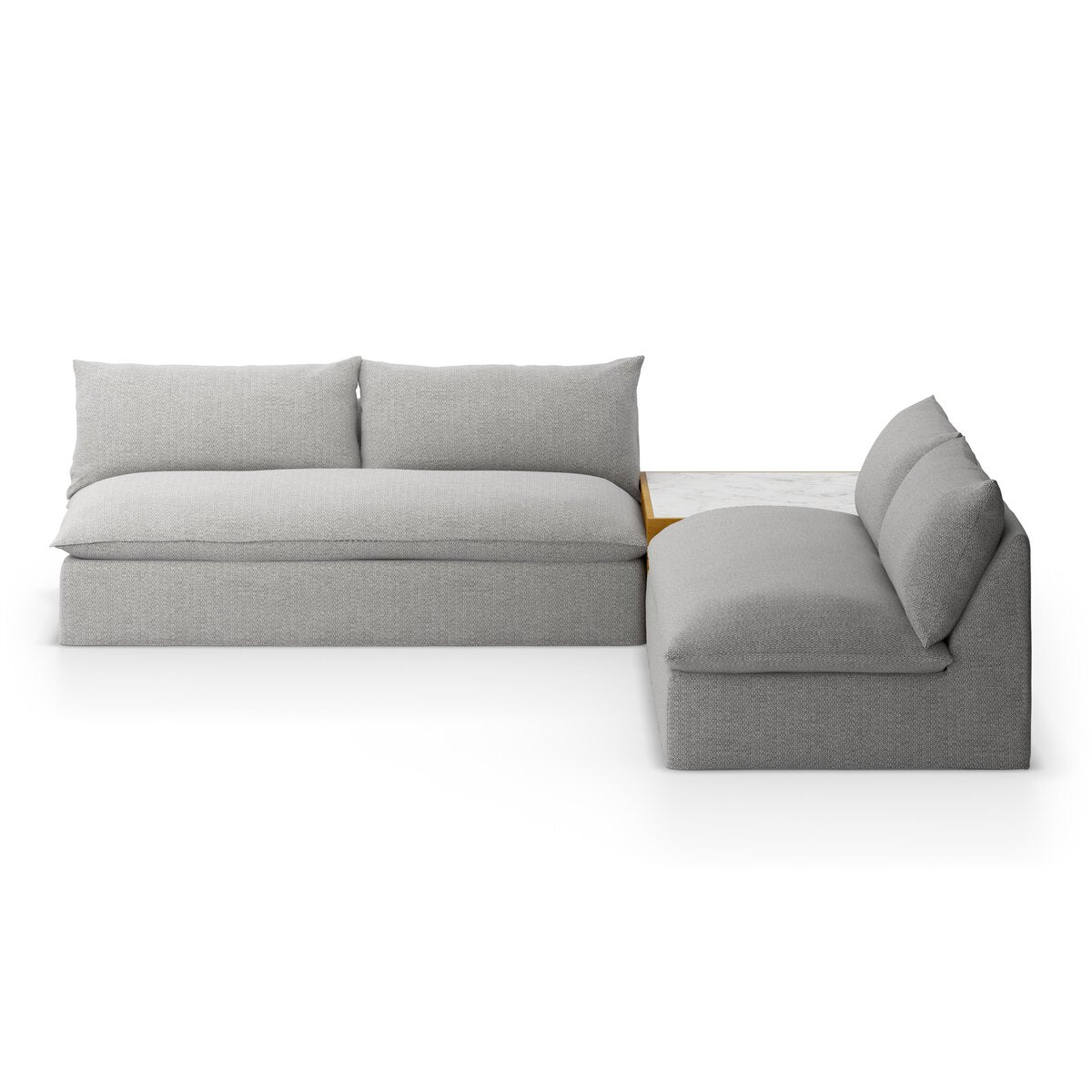 Grant Outdoor 2-Piece Sectional W/ Coffee Table