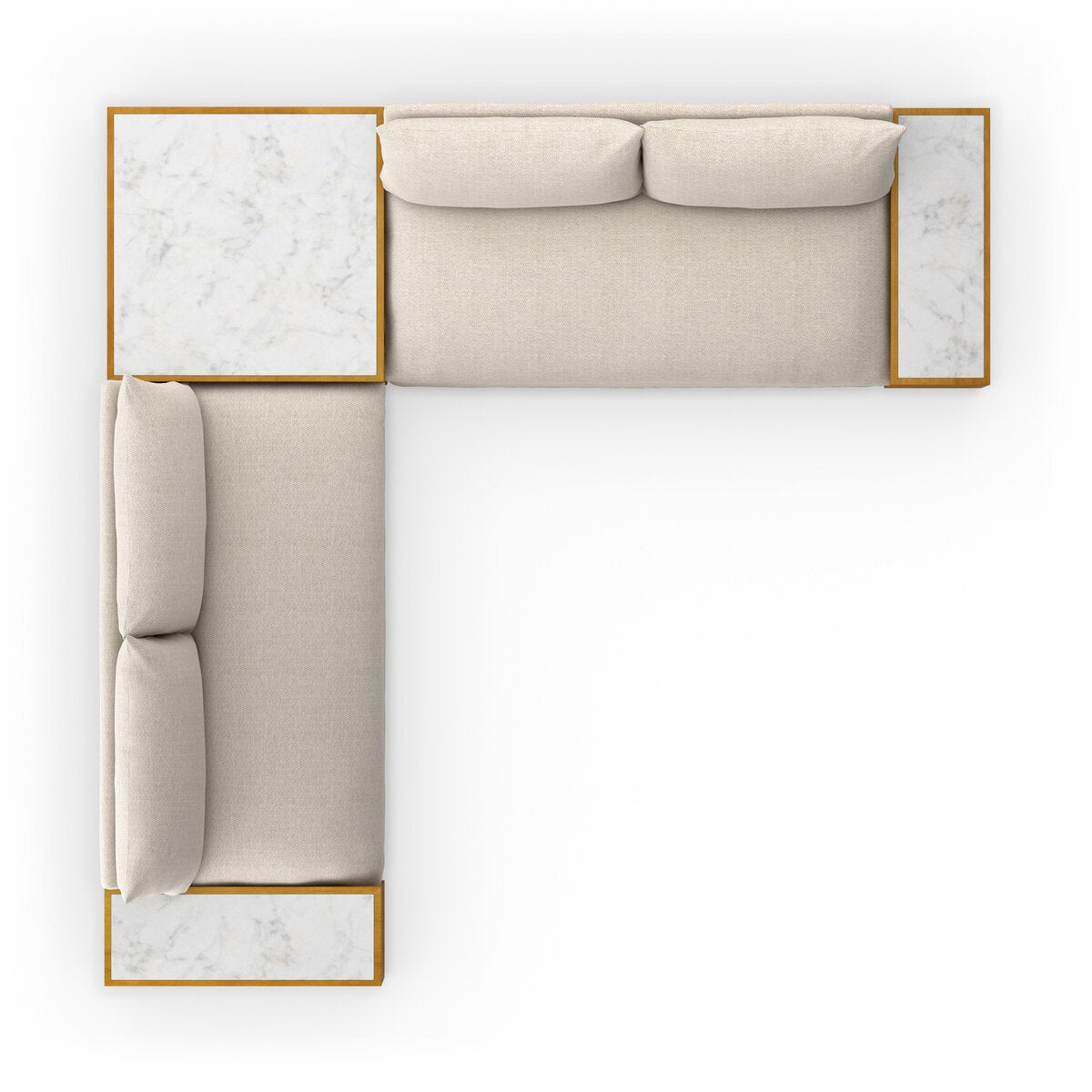 Grant Outdoor 2Pc Sectional W/ Coffee & End Tables