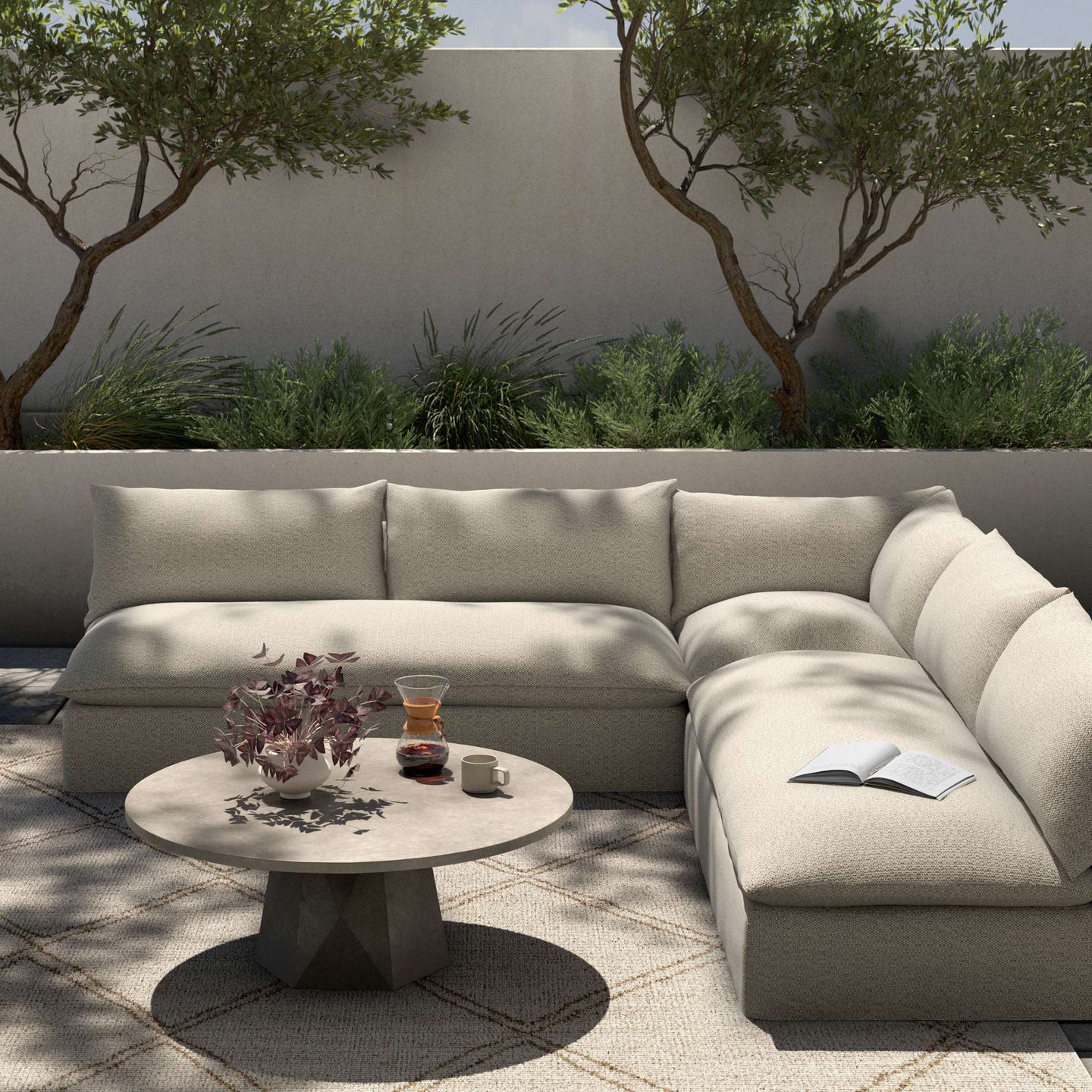 Grant Outdoor 3 Pc Sectional