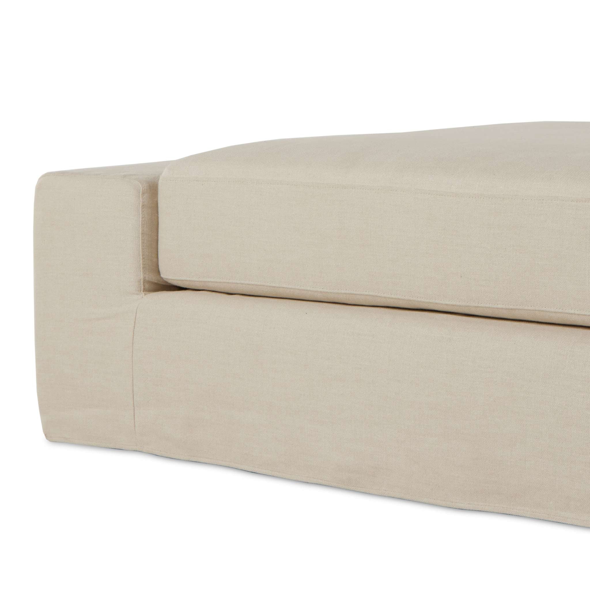 Wide Arm Slipcover Dbl Accent Bench