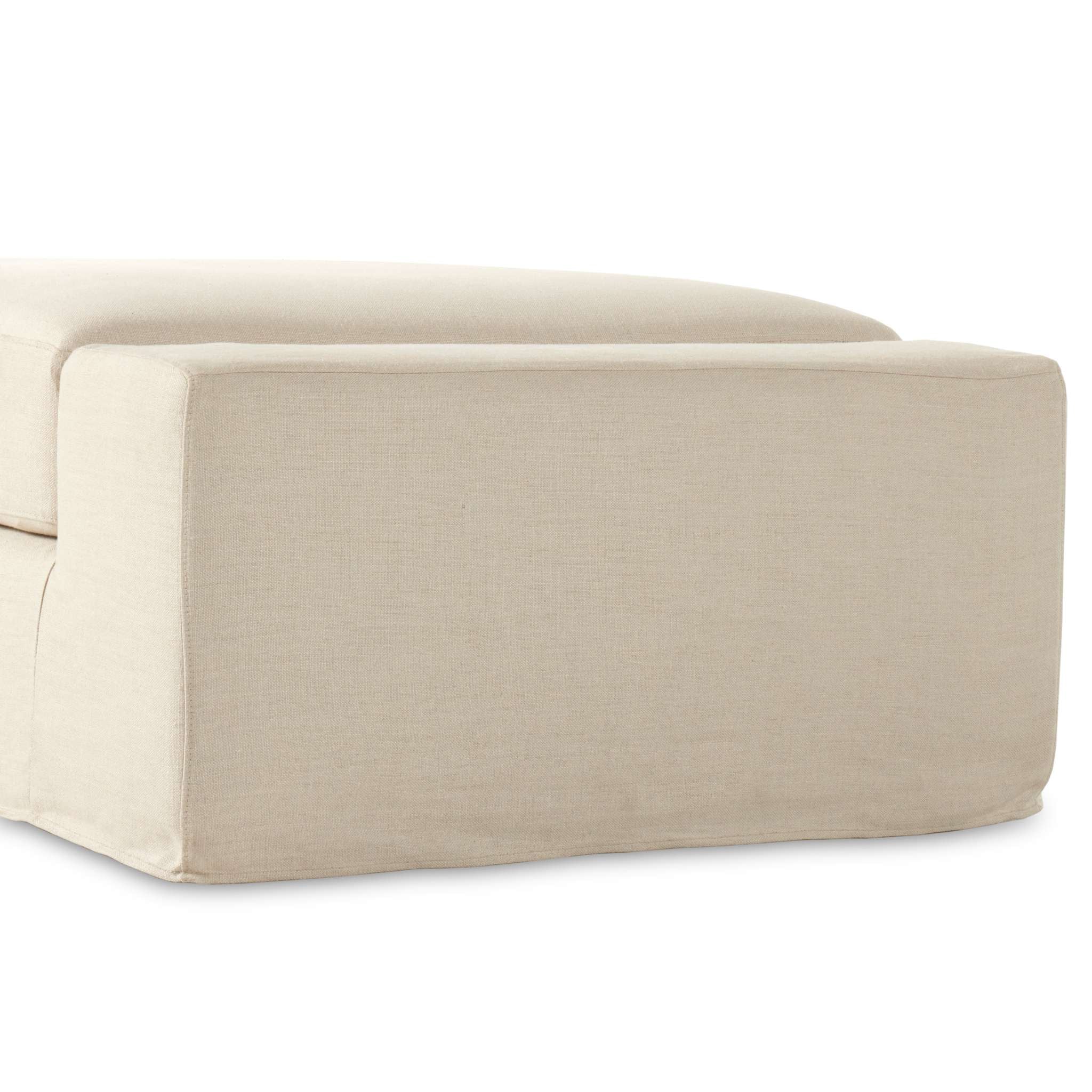 Wide Arm Slipcover Dbl Accent Bench