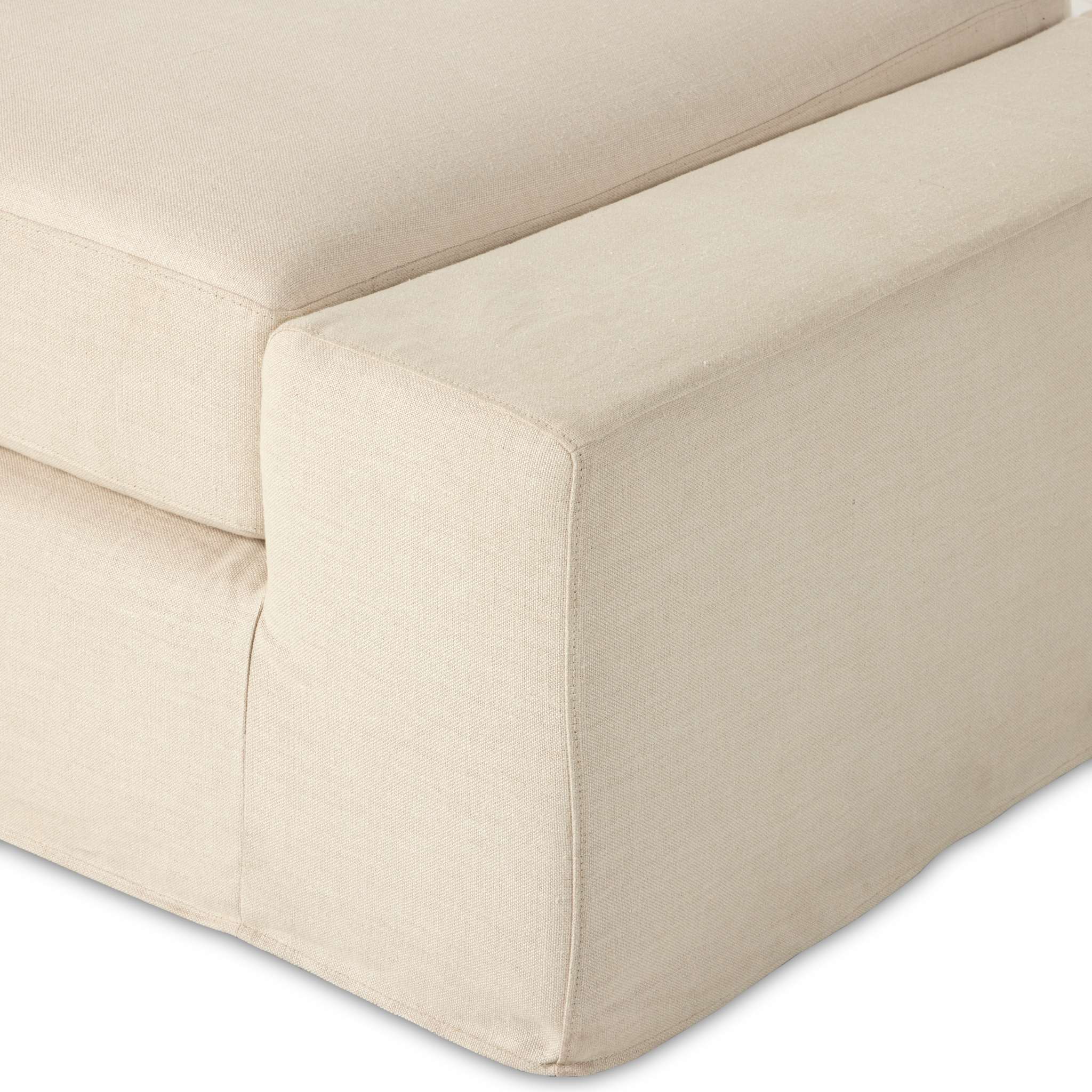 Wide Arm Slipcover Dbl Accent Bench