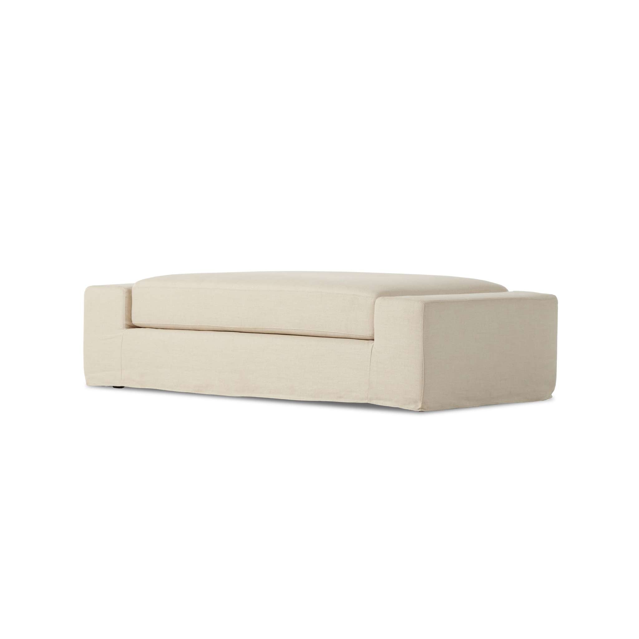 Wide Arm Slipcover Dbl Accent Bench