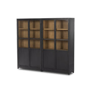 Millie Panel and Glass Door Double Cabinet