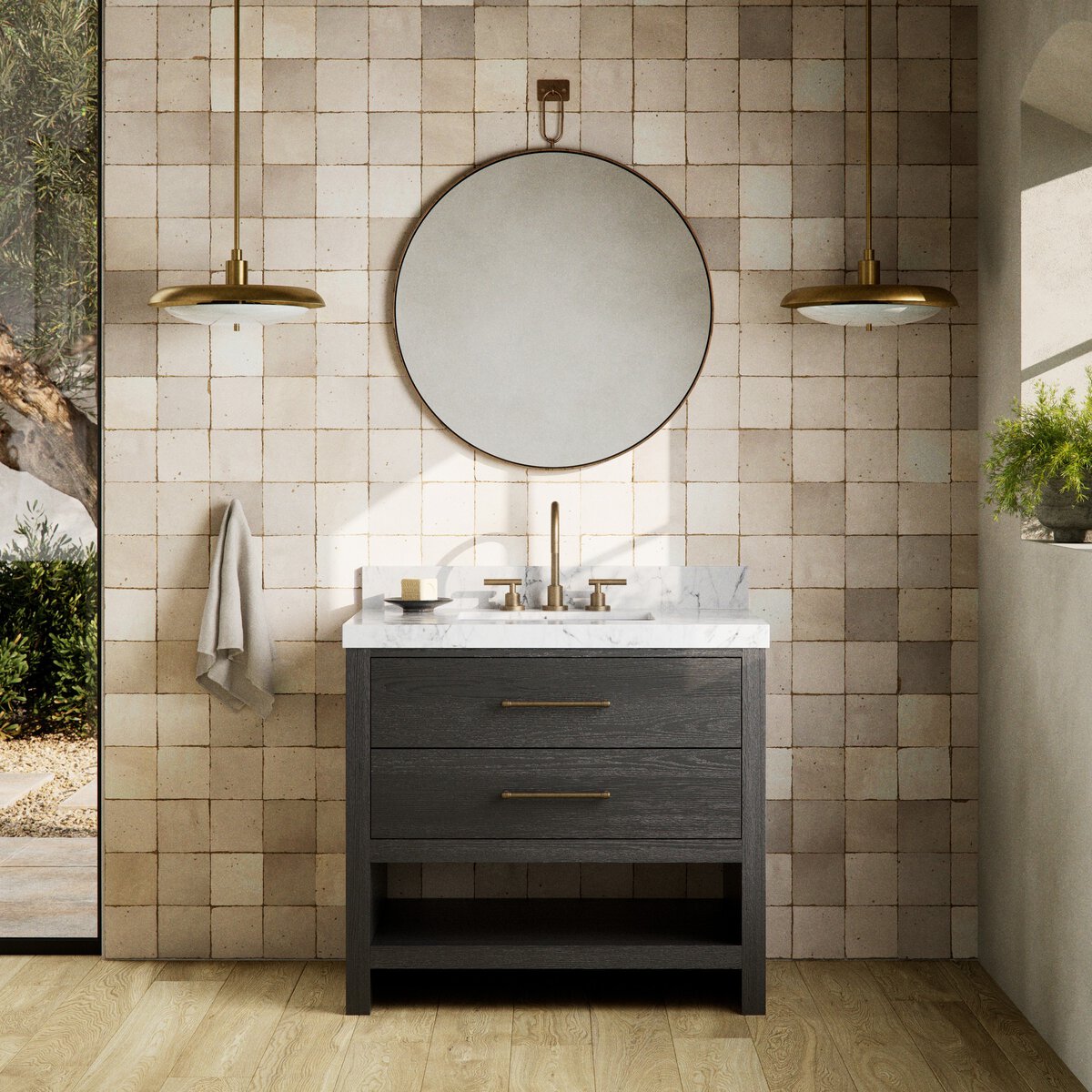 Black Wash Oak Veneer
