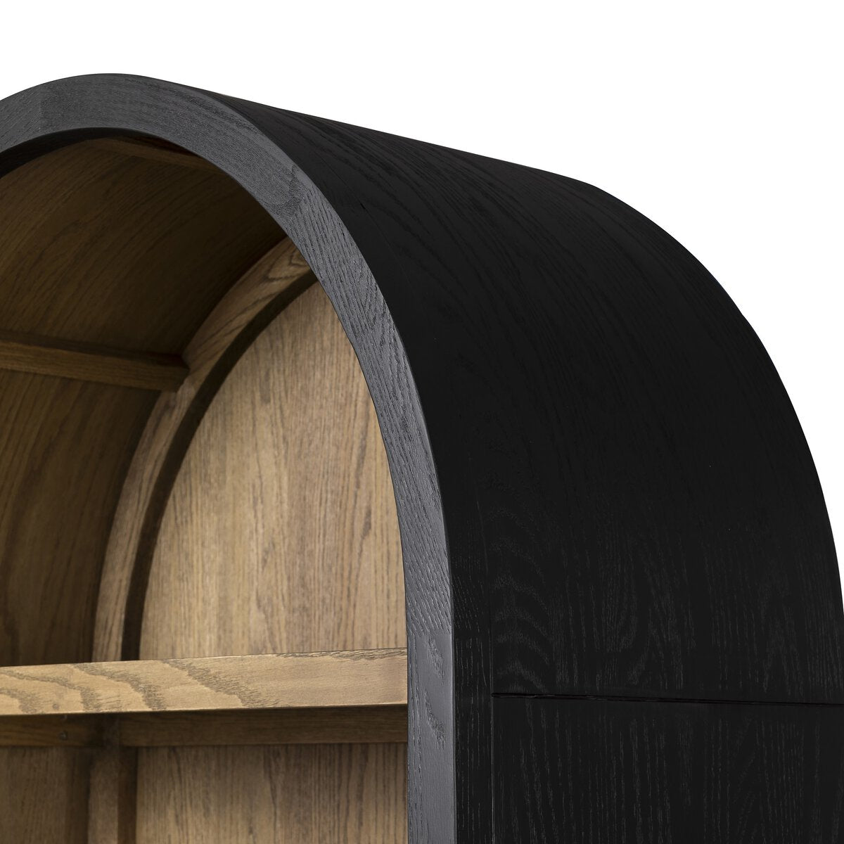 Drifted Matte Black w/Oak Shelves