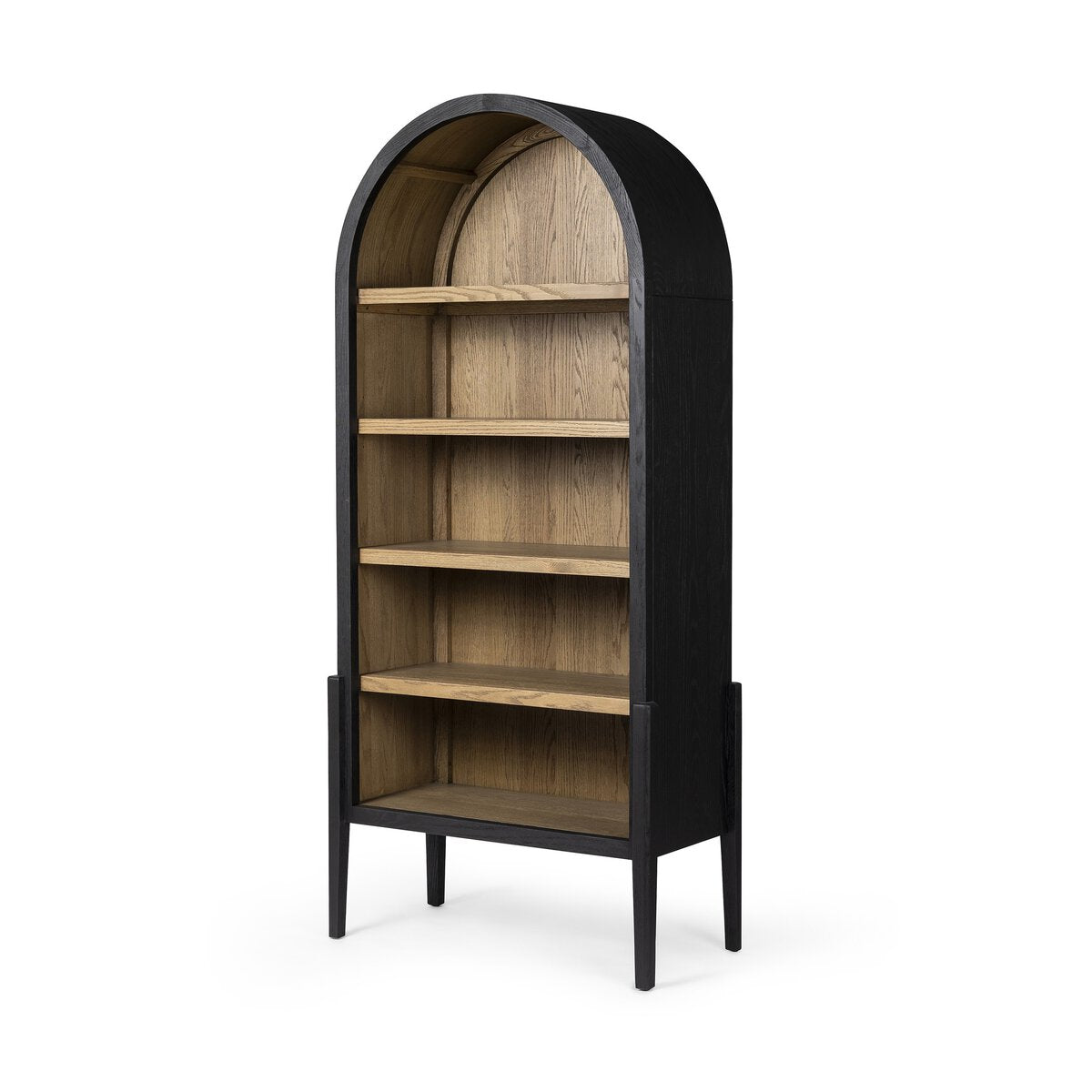 Drifted Matte Black w/Oak Shelves