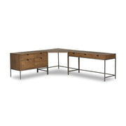 Trey Wide Filing Cabinet Desk System
