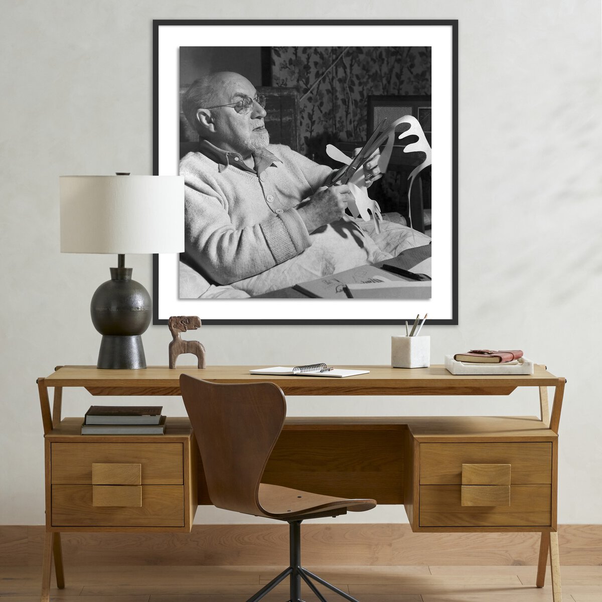 Henri Matisse Working On Paper Cut-Out