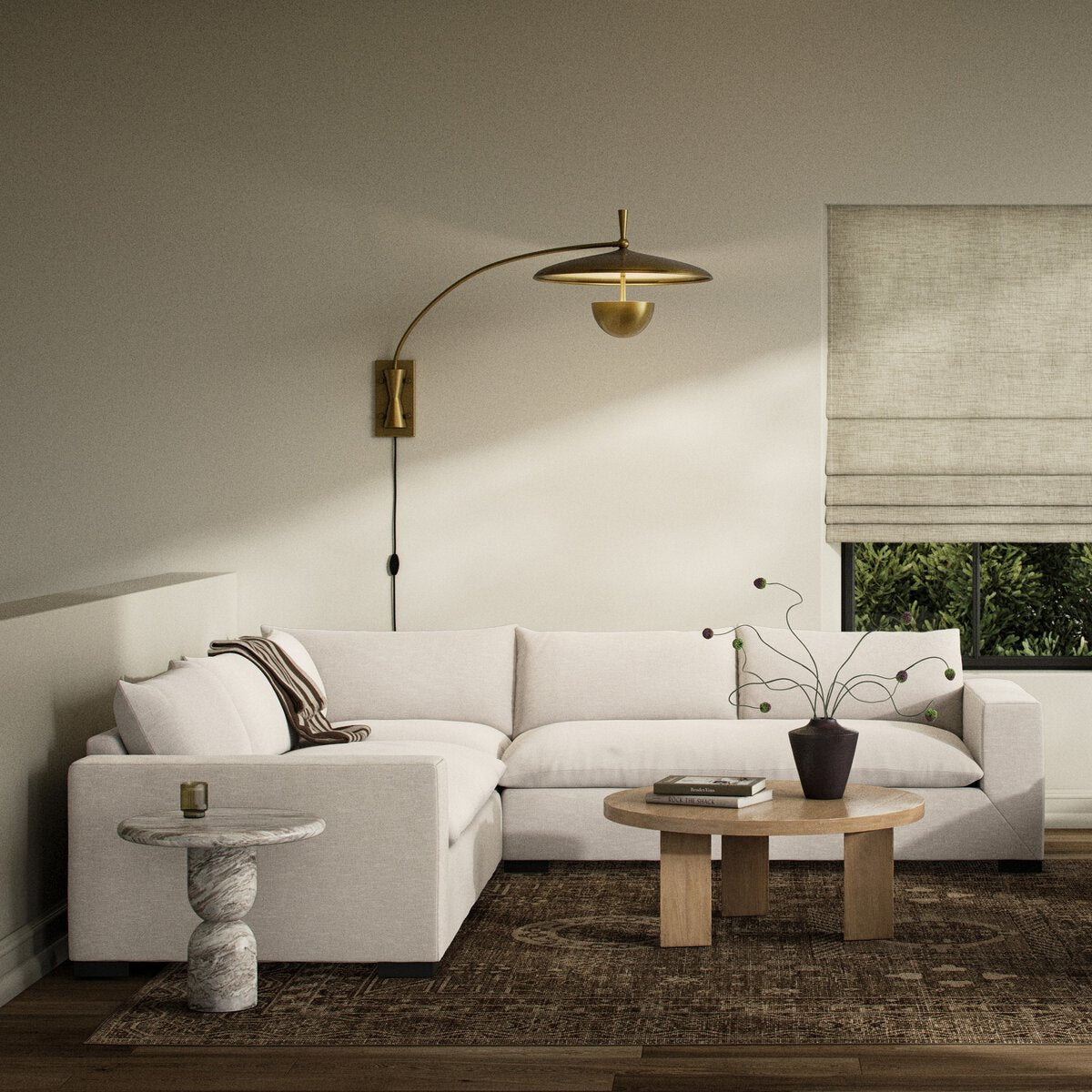 Grant 3 Piece Sectional With Arms