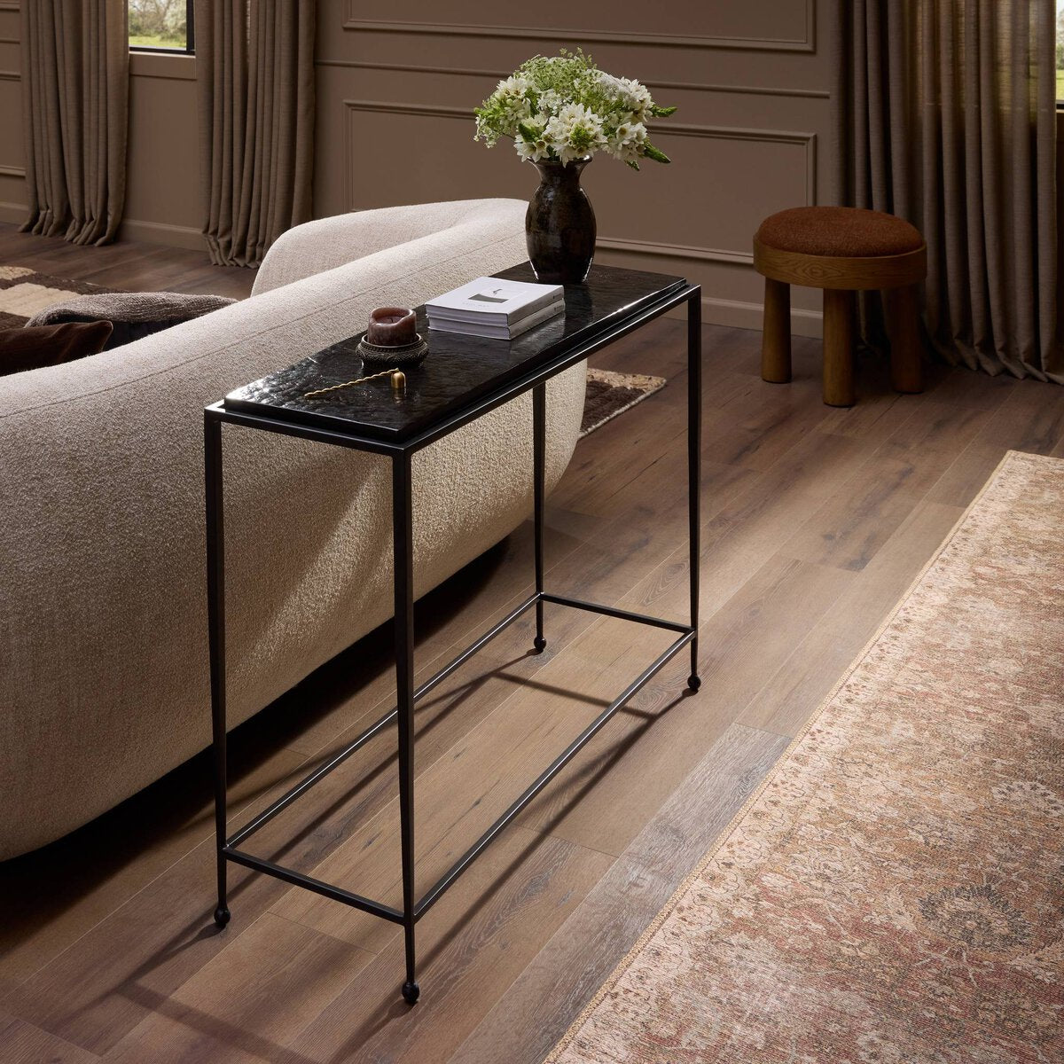 Dalston Cast Glass Console Table