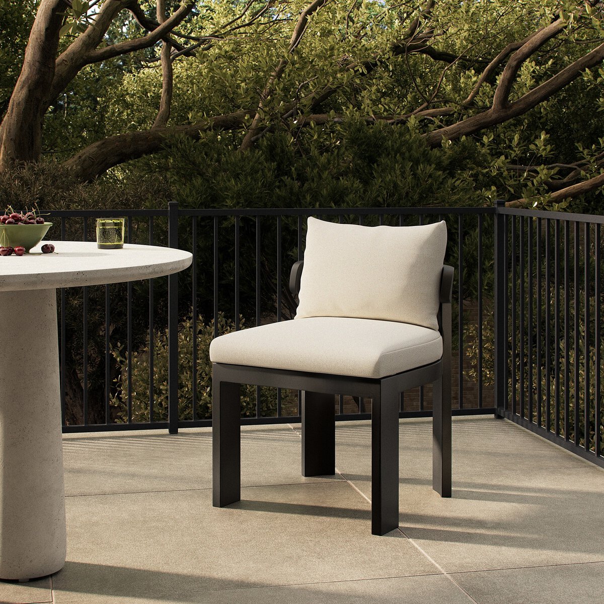 Jackson Outdoor Armless Metal Dining Chair