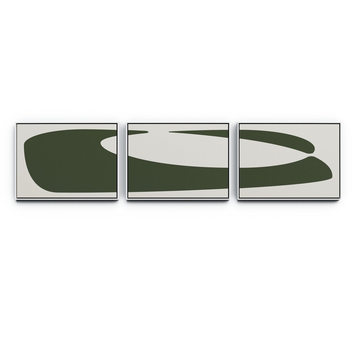 Organic Curves 2 Triptych by FH Art Studio