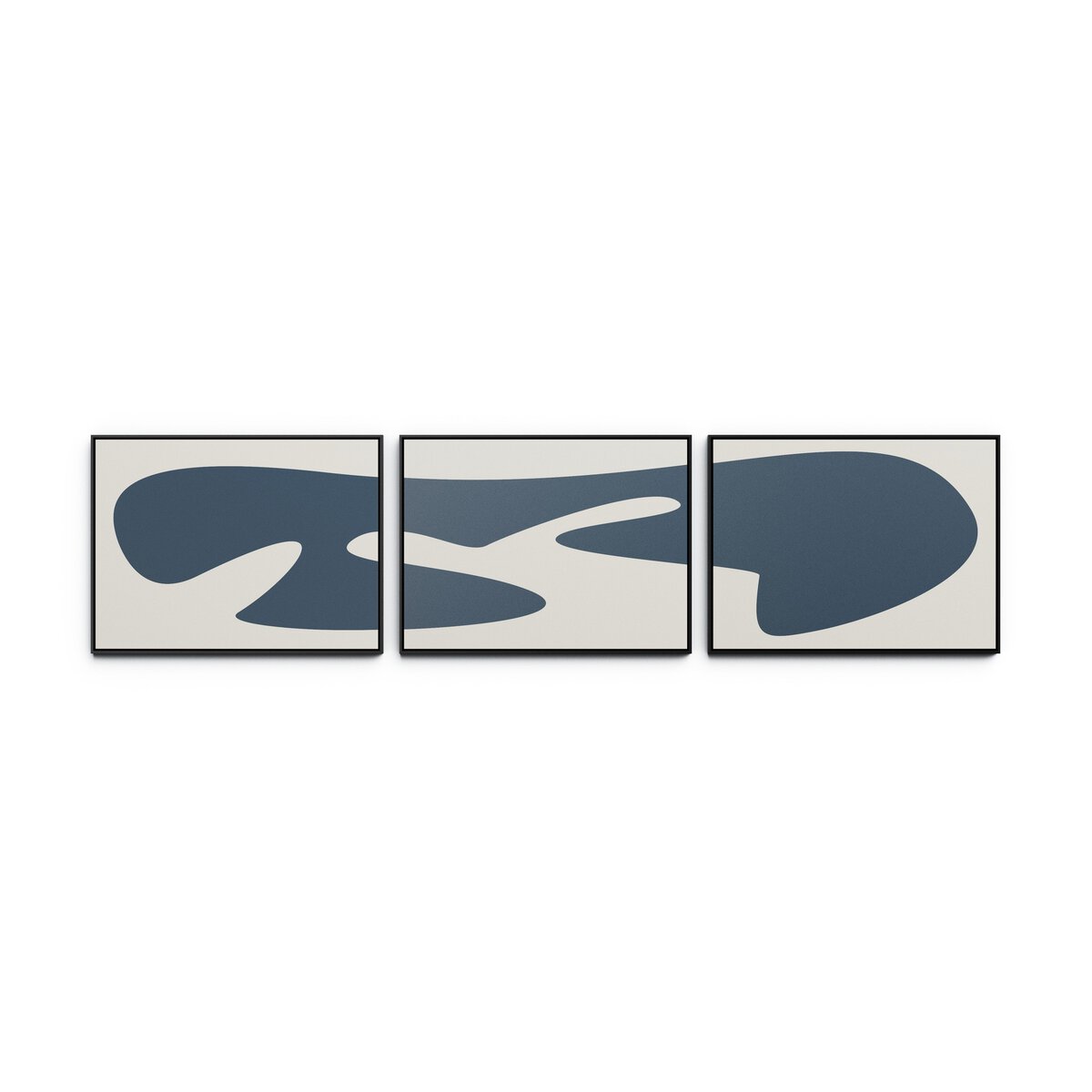 Organic Curves 3 Triptych by FH Art Studio