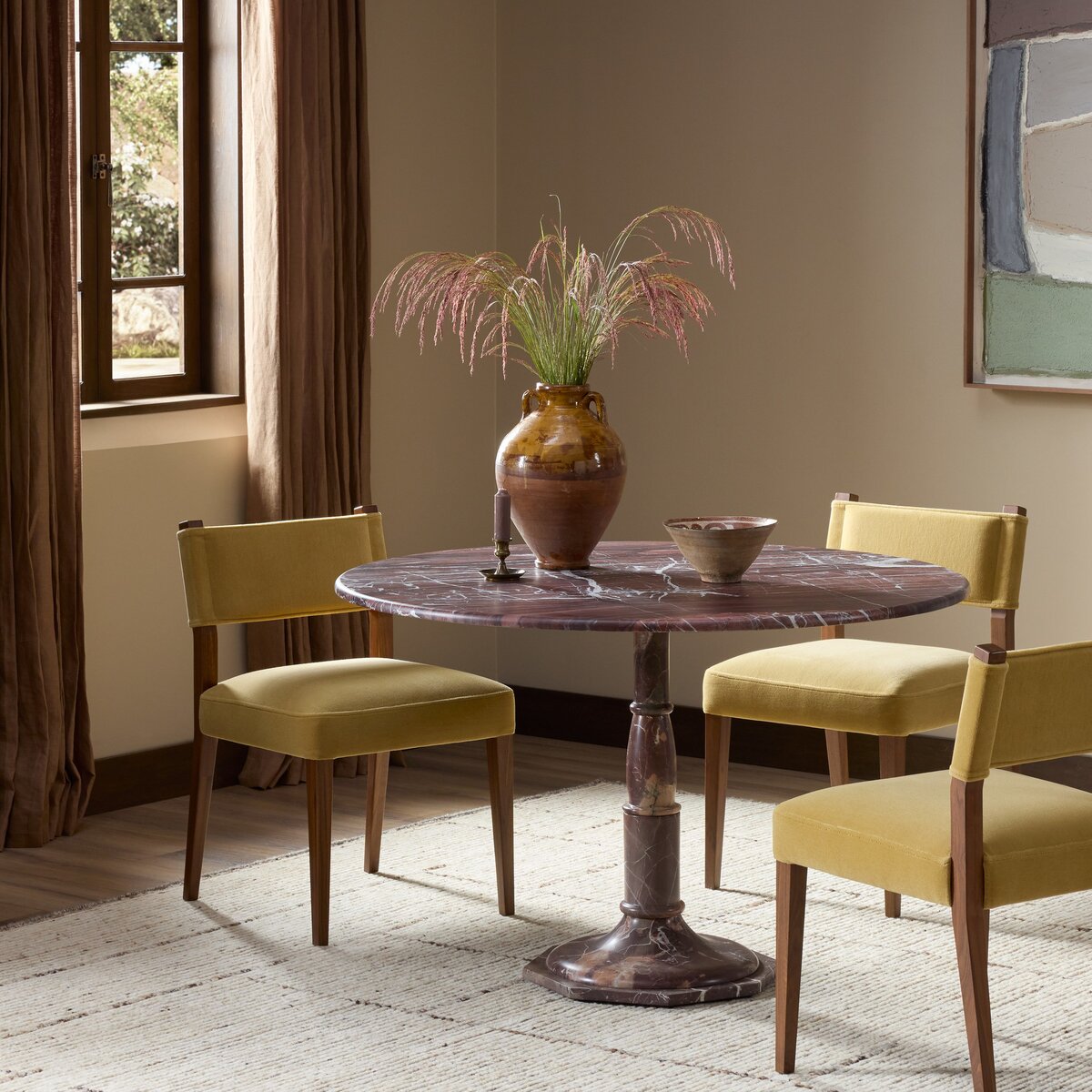 Lucy Round Marble Dining Table-48"