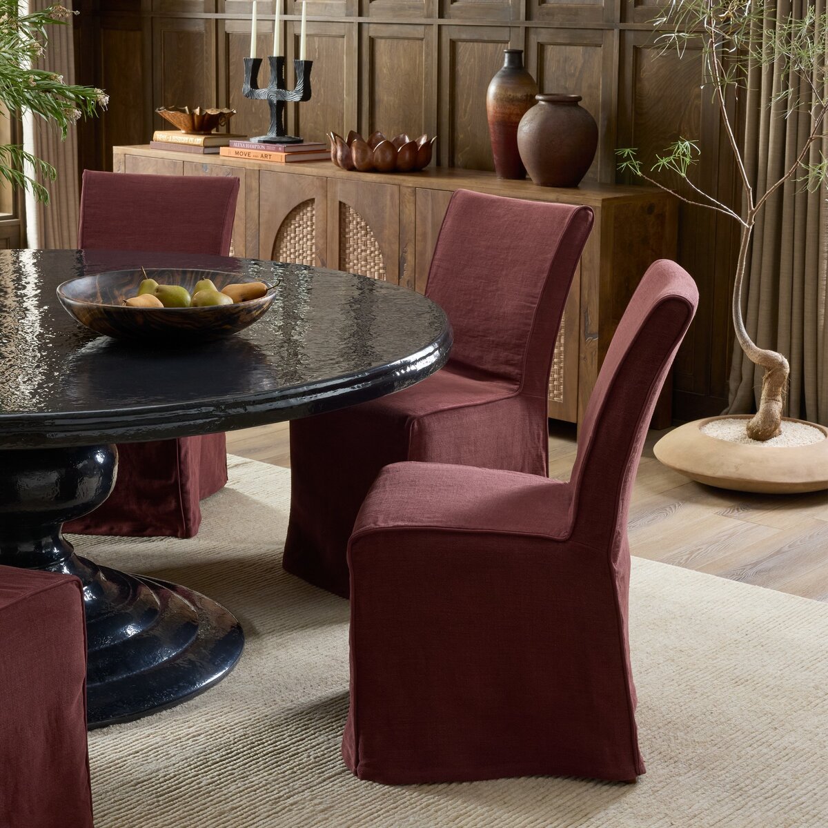 Vista Two Tone Slipcovered Dining Chair