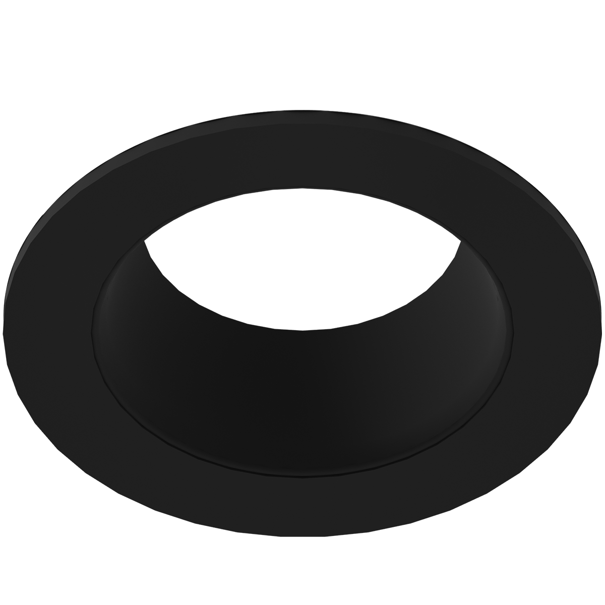 eco-downlight 3" standard round trim, black